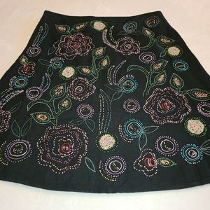 NEW FRONTIER EMBROIDERED AND EMBELISHED SKIRT